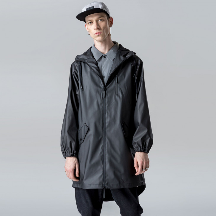 CONSIGNED - Gainsboro - Hooded Rain Jacket